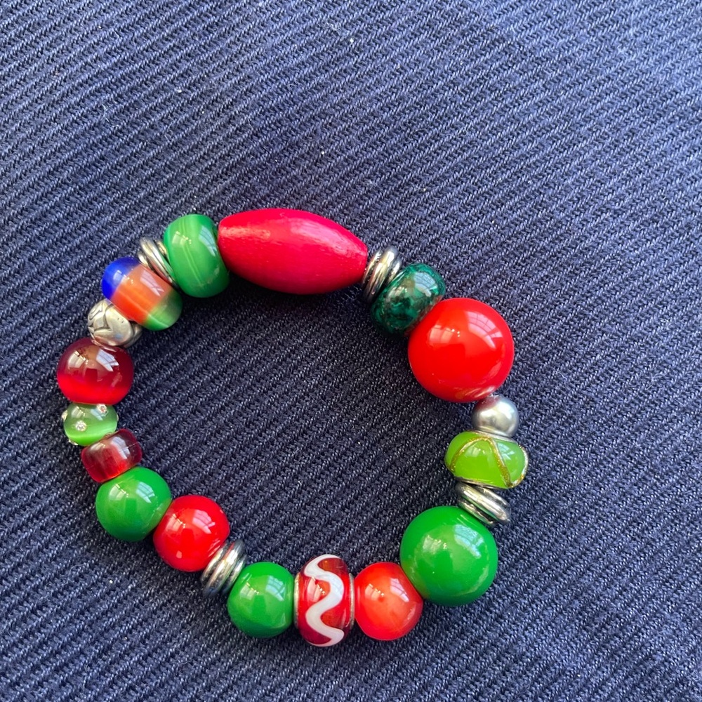 New Hand Made Colourful Beaded Stretch Bracelet